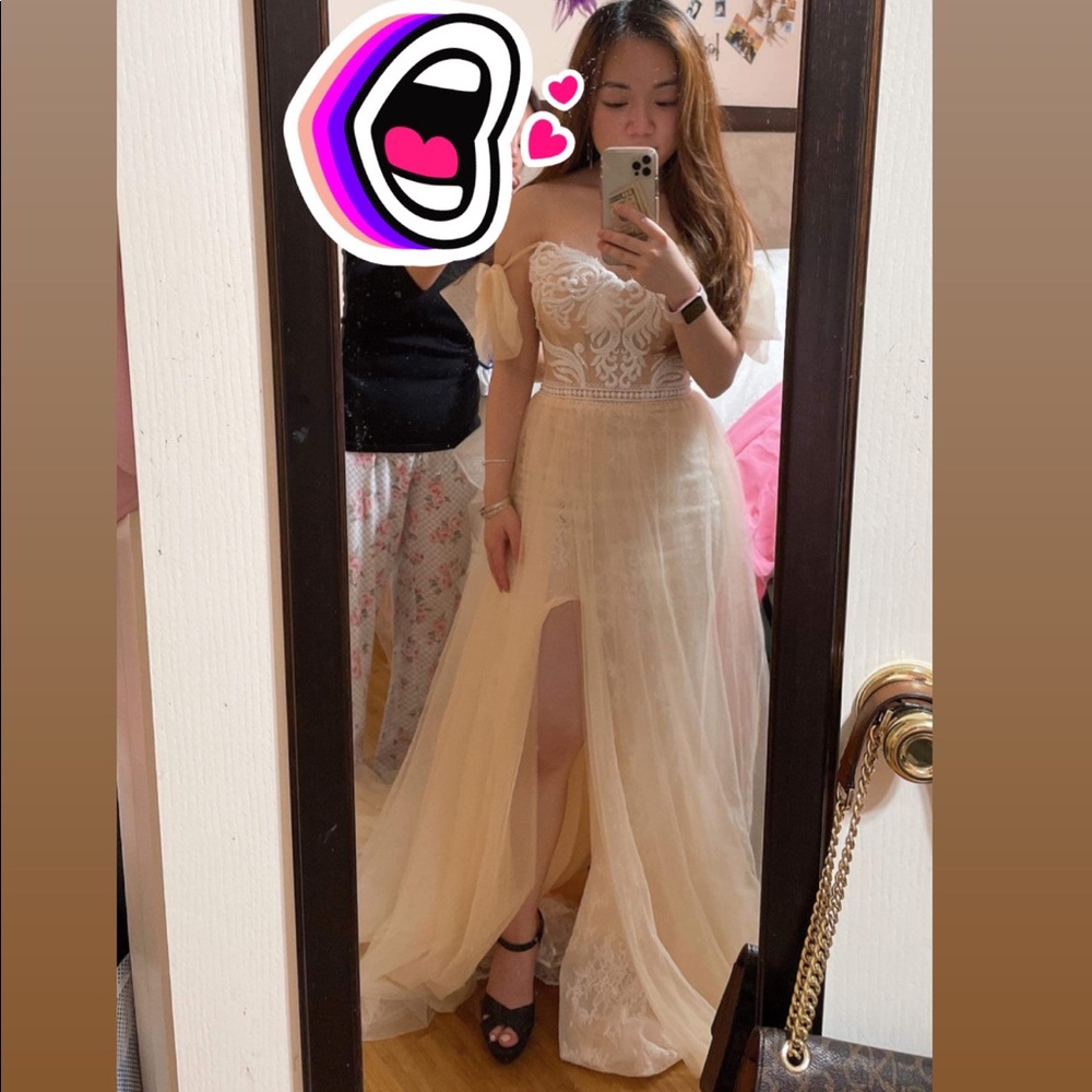 Nude long formal dress